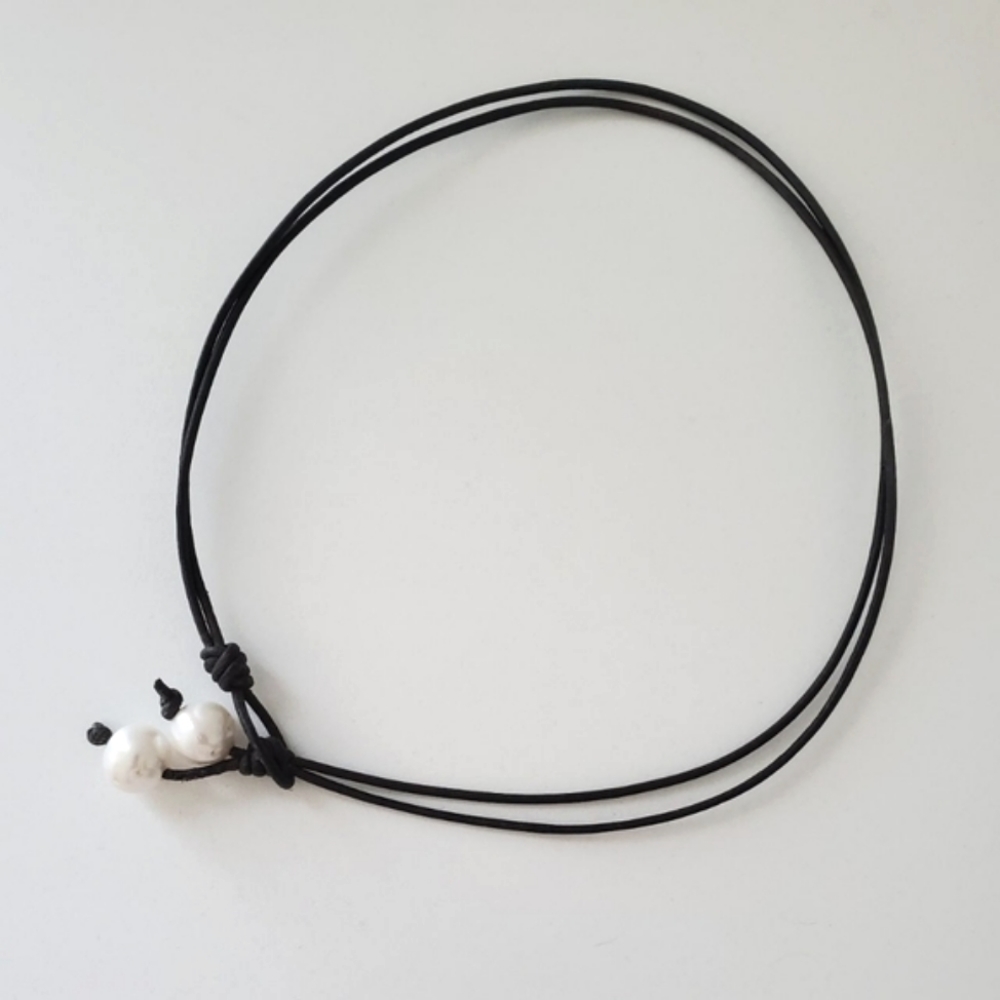 Real Pearl Cord Necklace